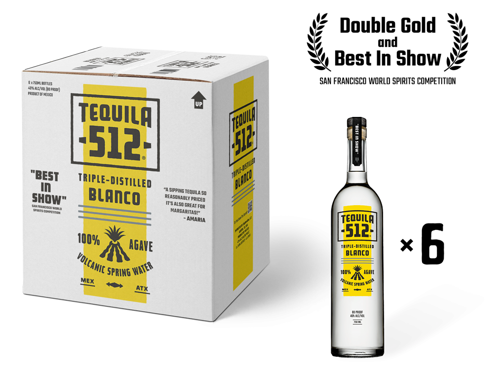 Tequila 512 Blanco 750ml 6-Pack Case