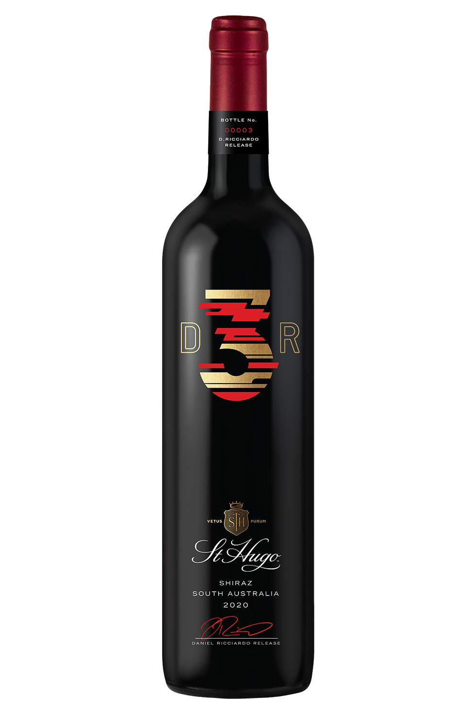 ST HUGO Ricciardo South Australian Shiraz 2020 bottle (front)