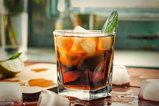 spiced rum in a glass