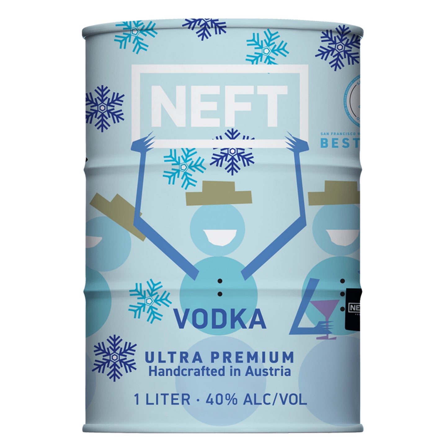NEFT Vodka Holiday Barrel 1L